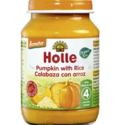 Tarrito ECO de calabaza y arroz +4 meses Holle, 190 g