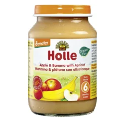 Tarrito ECO de Manzana, Plátano y Albaricoque +6 meses Holle 190 g