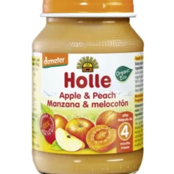 Tarrito ECO de manzana y melocotón +4 meses Holle 190 g