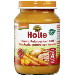 Tarrito ECO de zanahoria, patata y ternera +4 meses Holle 190 g