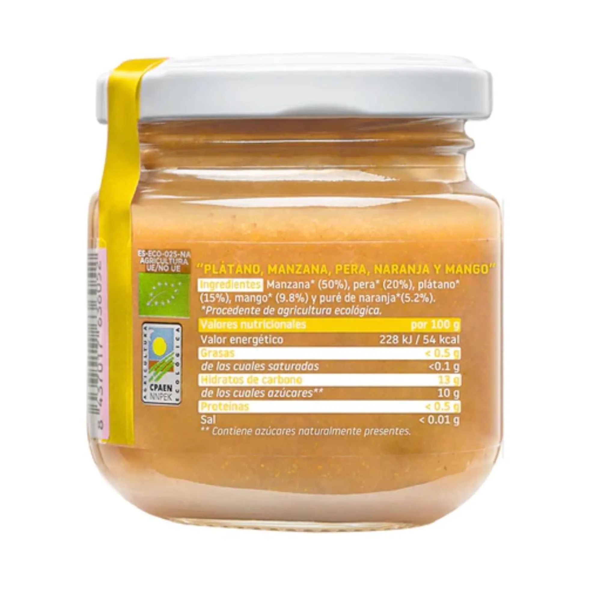 Tarrito Multifrutas con Mango BIO +6 Meses Smileat 130 g