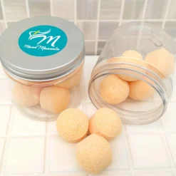 Tarro 7 Mini Bombas Efervescentes Para Manicura Y Pedicura - Ablandan Durezas, Uñas Y Cutículas - Aroma Naranja