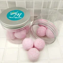 Tarro 7 Mini Bombas Efervescentes Para Manicura Y Pedicura - Ablandan Durezas, Uñas Y Cutículas - Aroma Rosas