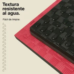 Tatami Puzzle 2,5cm 100x100cm – Alta Densidad Negro/rojo Jowy