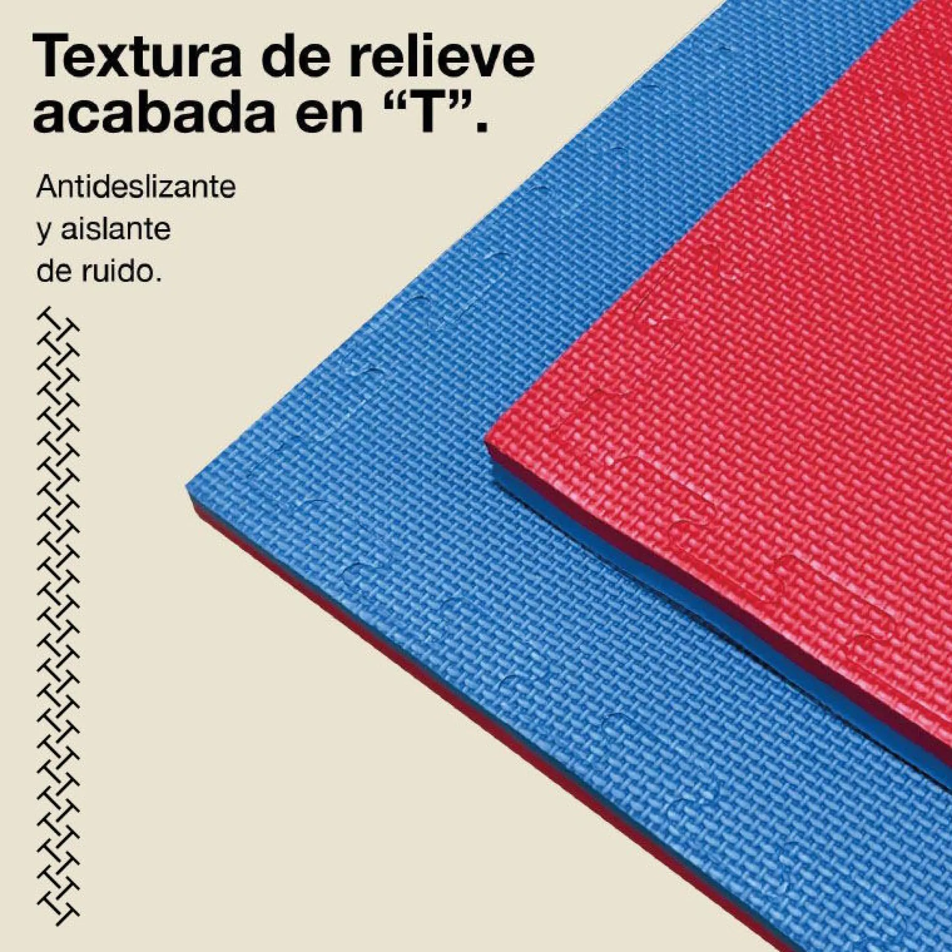 Tatami Puzzle 2,5cm 100x100cm – Efecto Madera/negro Jowy