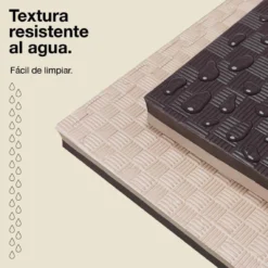 Tatami Puzzle 4cm 100x100cm – Superficie 5 Líneas Marrón/beige Jowy