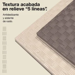 Tatami Puzzle 2cm 100x100cm – Superficie 5 Líneas Gris/blanco Jowy