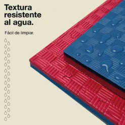 Tatami Puzzle 2,5cm 100x100cm – Superficie 5 Líneas Rojo/azul Jowy