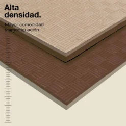 Tatami Puzzle 2cm 100x100cm – Superficie 5 Líneas Marrón/beige Jowy