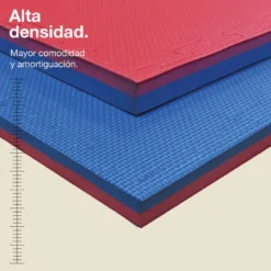 Tatami Puzzle 4cm 100x100cm – Superficie T Azul/rojo Jowy