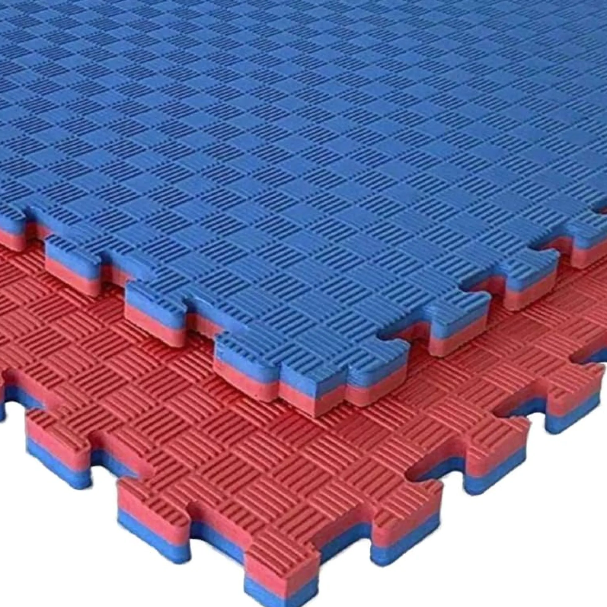 Tatami Puzzle Eva Para Suelo Infantil 1x1m X25mm Rojo - Azul Pack Ahorro 10 Unidades