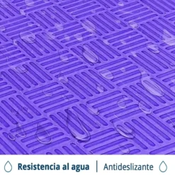 Tatami Puzzle Eva Para Suelo Infantil 1x1m X20mm Naranja - Lila Pack Ahorro 12 Unidad