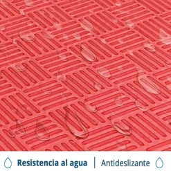 Tatami Puzzle Eva Para Suelo Infantil 1x1m X25mm Rojo - Negro Pack Ahorro 16 Unidades