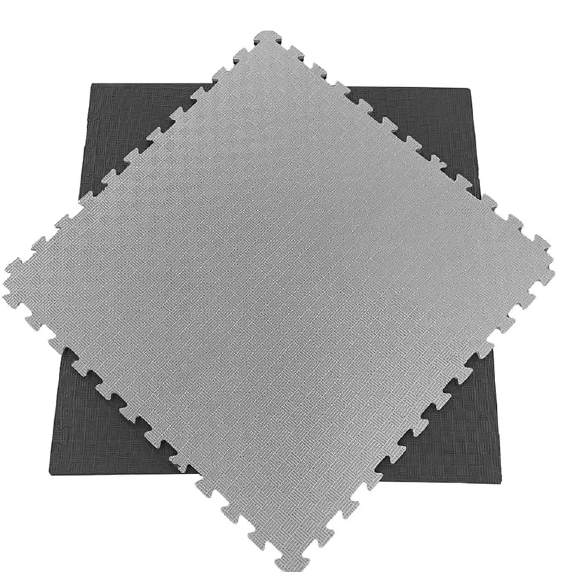 Tatami Puzzle Eva Para Suelo Infantil 1x1m X40mm Negro - Gris Pack Ahorro 24 Unidades