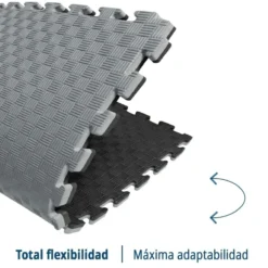 Tatami Puzzle Eva Para Suelo Infantil 1x1m X25mm Negro - Gris Pack Ahorro 30 Unidades