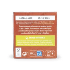 Té chai con especias Comercio Justo bioTierra Madre Oxfam Intermón 40 g