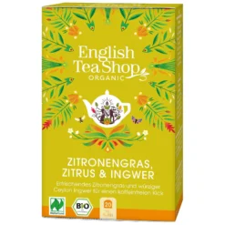Té de Lemongrass, Jengibre y Cítricos Bio English Tea Shop 30 g (20 bolsitas de té)