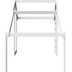 Techo De Cama Infantil Madera Maciza Pino Blanco 198x87x113 Cm