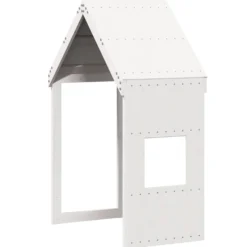 Techo De Cama Infantil Madera Maciza Pino Blanco 55x99x139,5 Cm