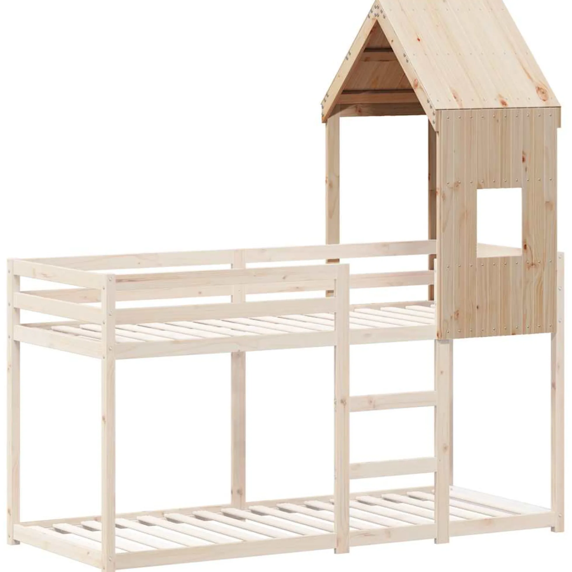 Techo De Cama Infantil Madera Maciza Pino 60x89x134,5 Cm