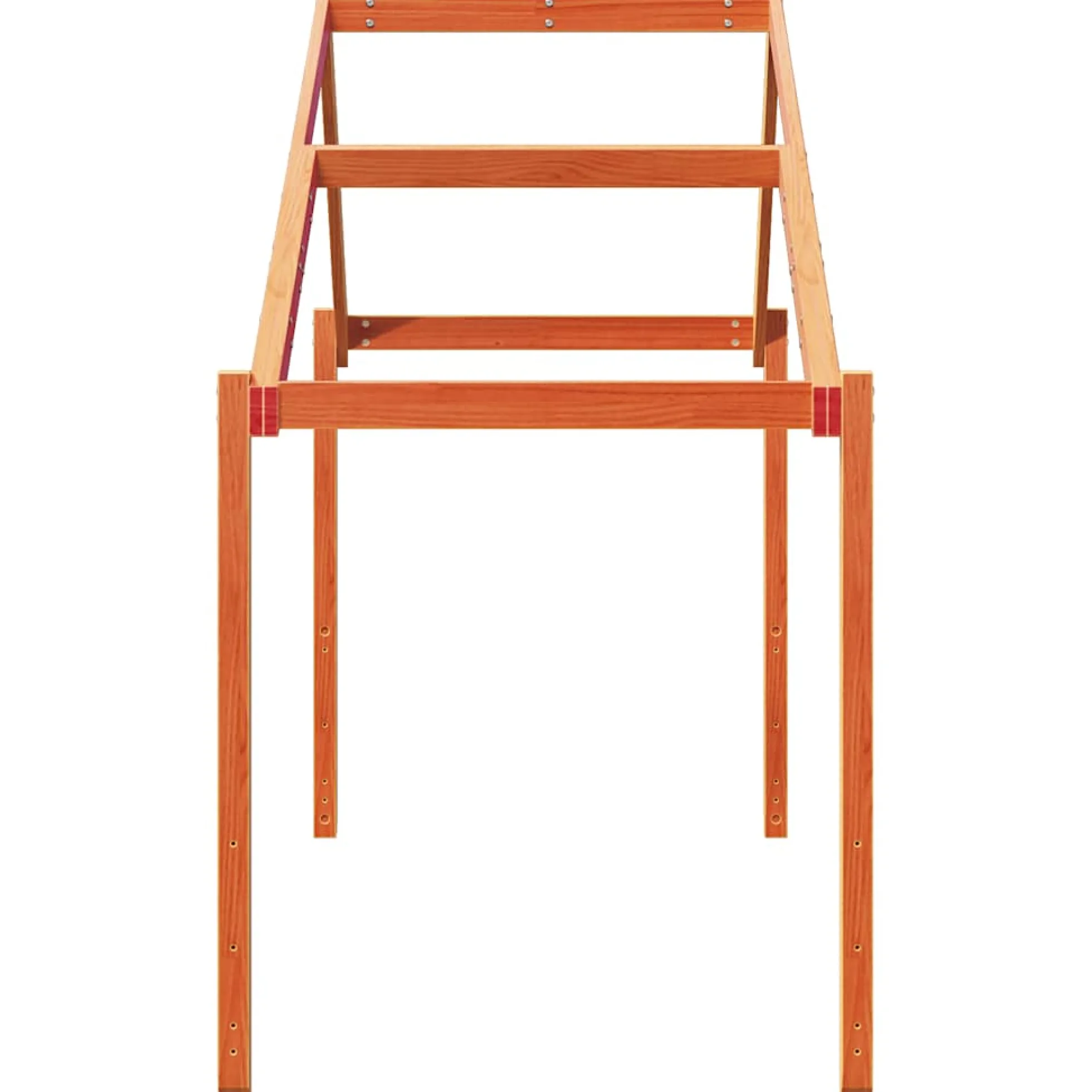 Techo De Cama Infantil Madera Maciza Pino Marrón 203x95,5x142cm