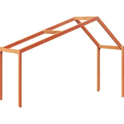 Techo De Cama Infantil Madera Maciza Pino Marrón 203x95,5x142cm