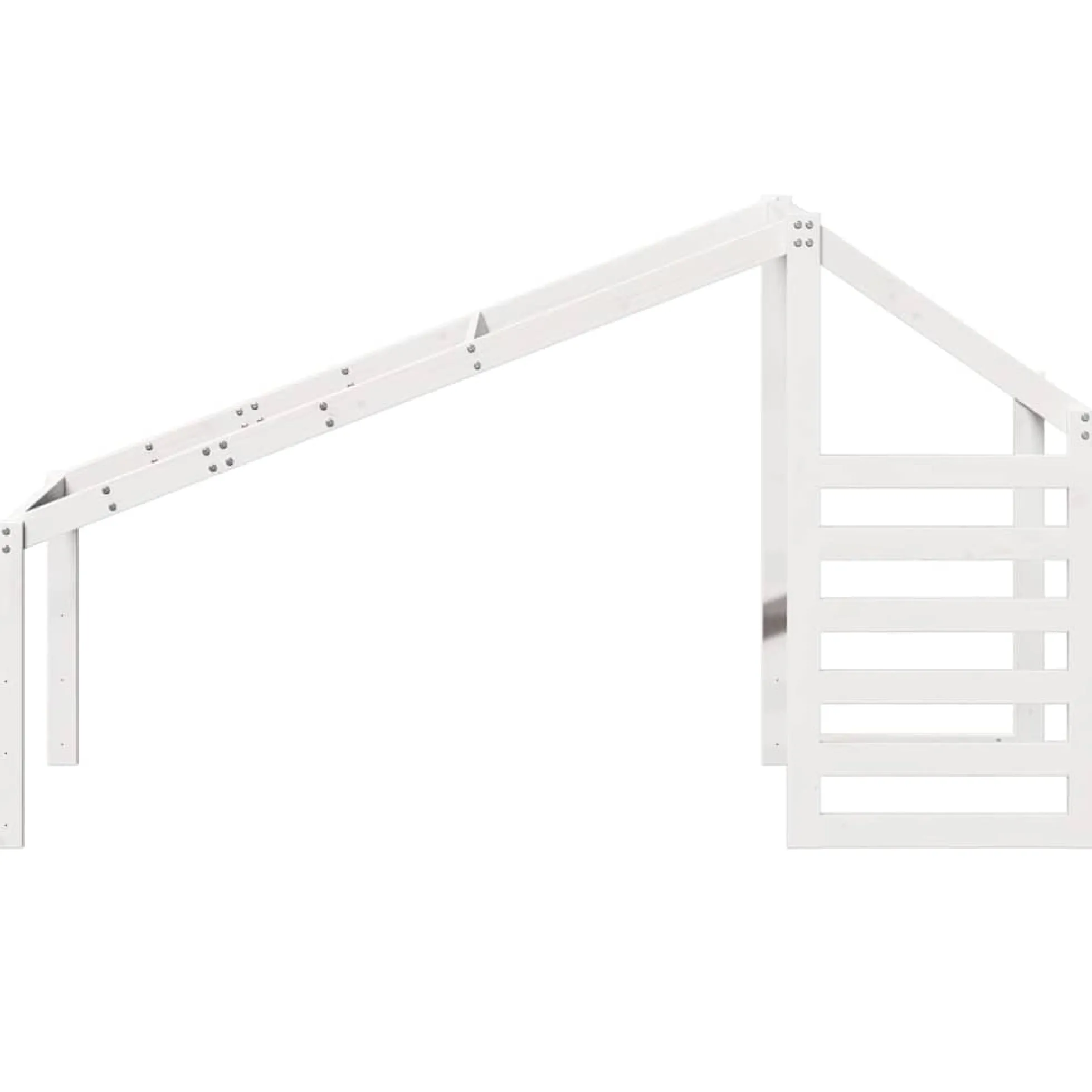 Techo De Cama Infantil Madera Maciza Pino Blanco 188x97x113 Cm