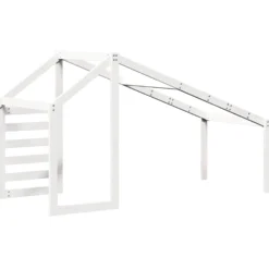 Techo De Cama Infantil Madera Maciza Pino Blanco 188x97x113 Cm