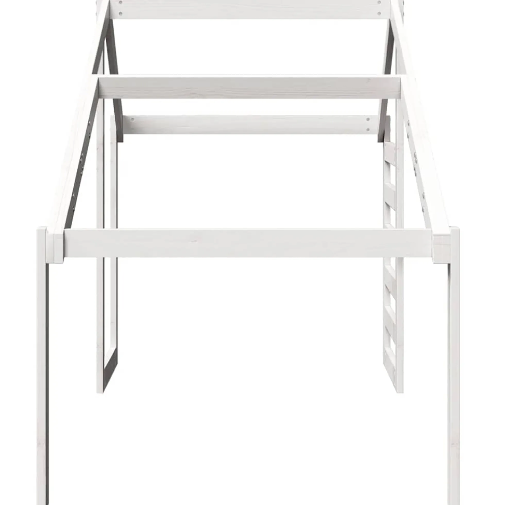 Techo De Cama Infantil Madera Maciza Pino Blanco 188x97x113 Cm