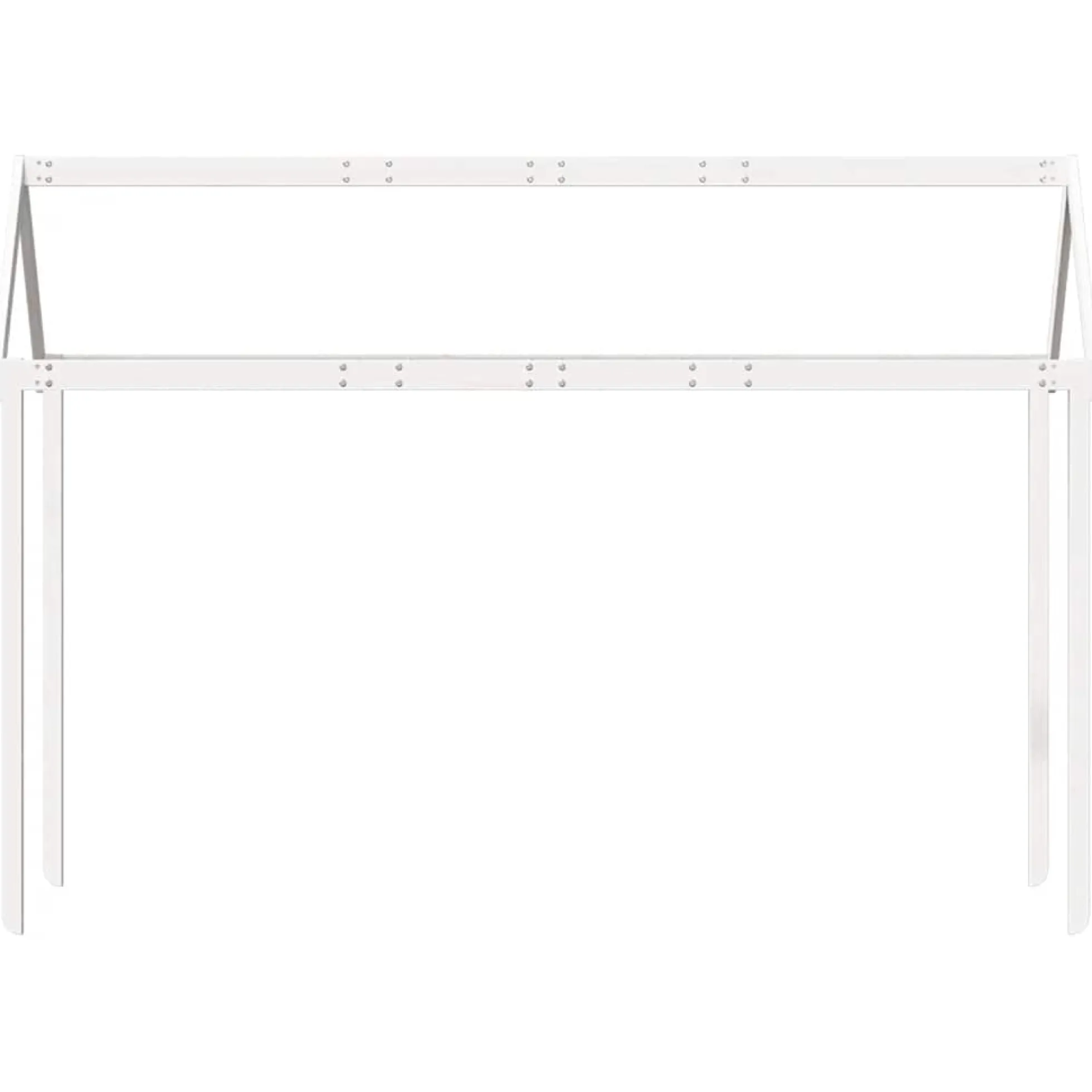 Techo De Cama Infantil Madera Maciza Blanco 217x95,5x159 Cm