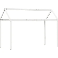Techo De Cama Infantil Madera Maciza Blanco 217x95,5x159 Cm