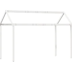 Techo De Cama Infantil Madera Maciza Blanco 217x95,5x159 Cm