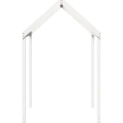 Techo De Cama Infantil Madera Maciza Blanco 217x95,5x159 Cm