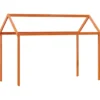 Techo De Cama Infantil Madera Maciza Marrón 207x80,5x151,5 Cm
