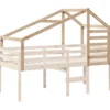 Techo De Cama Infantil Madera Maciza Pino 188x82x113 Cm