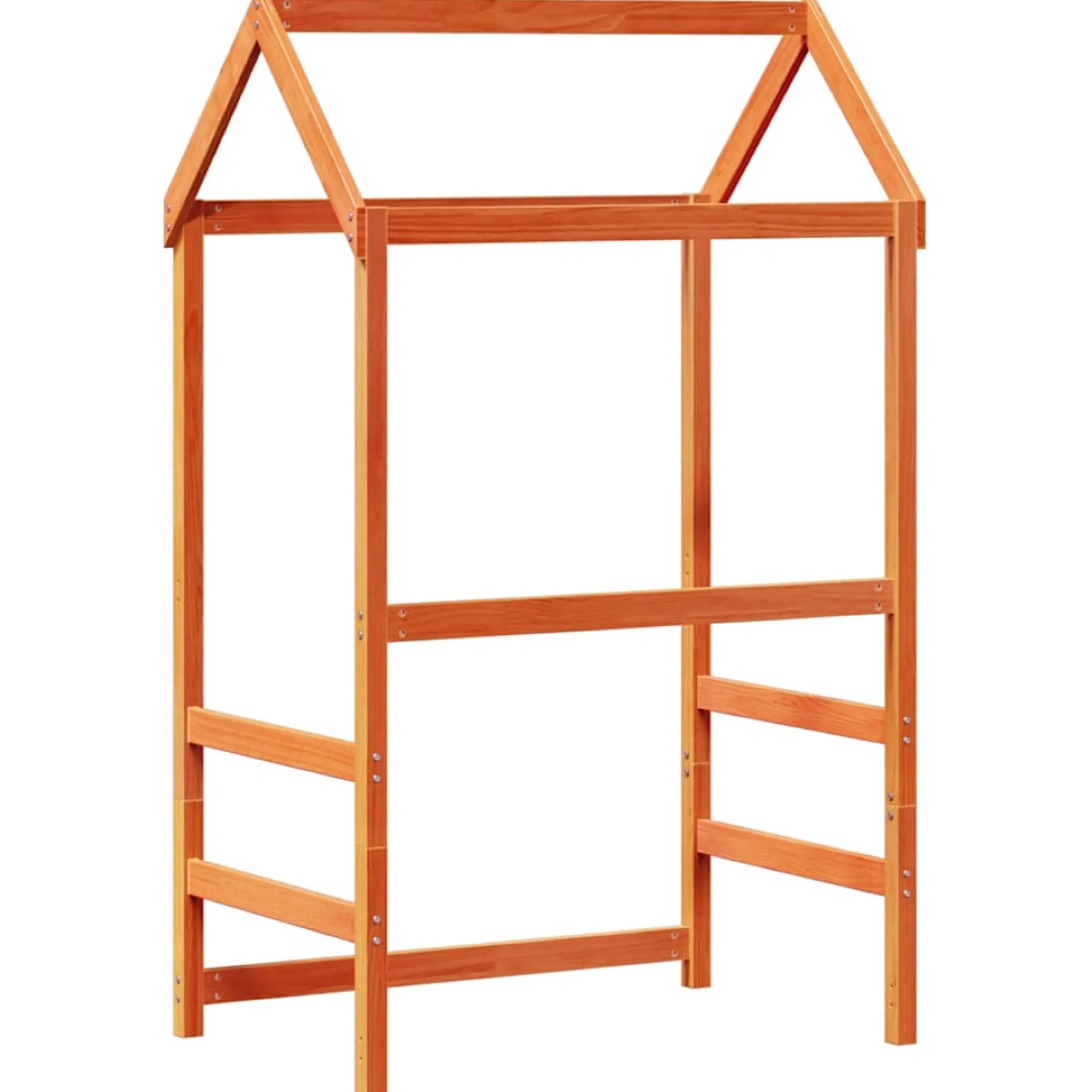 Techo De Cama Infantil Madera Maciza Pino Marrón 98x70x176,5 Cm