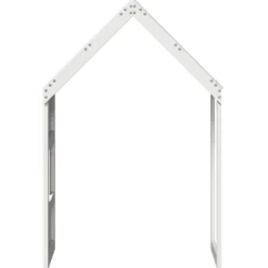 Techo De Cama Infantil Madera Maciza Pino Blanco 60x89x134,5 Cm