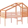 Techo De Cama Infantil Madera Maciza Pino Marrón 188x82x113 Cm