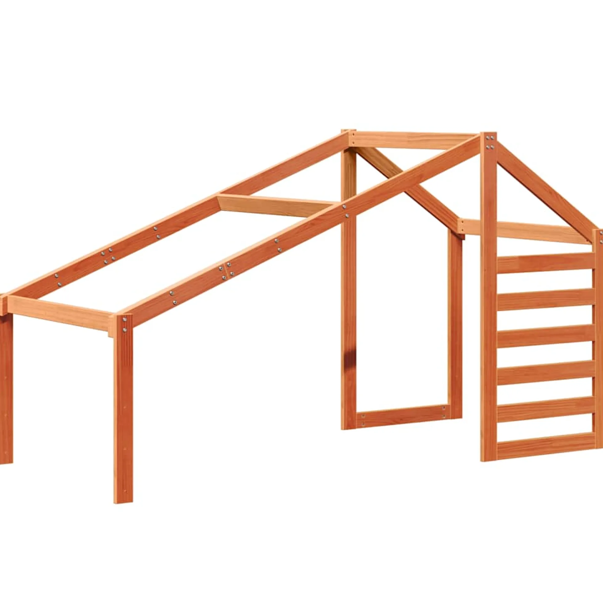 Techo De Cama Infantil Madera Maciza Pino Marrón 188x82x113 Cm