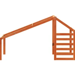 Techo De Cama Infantil Madera Maciza Pino Marrón 188x82x113 Cm