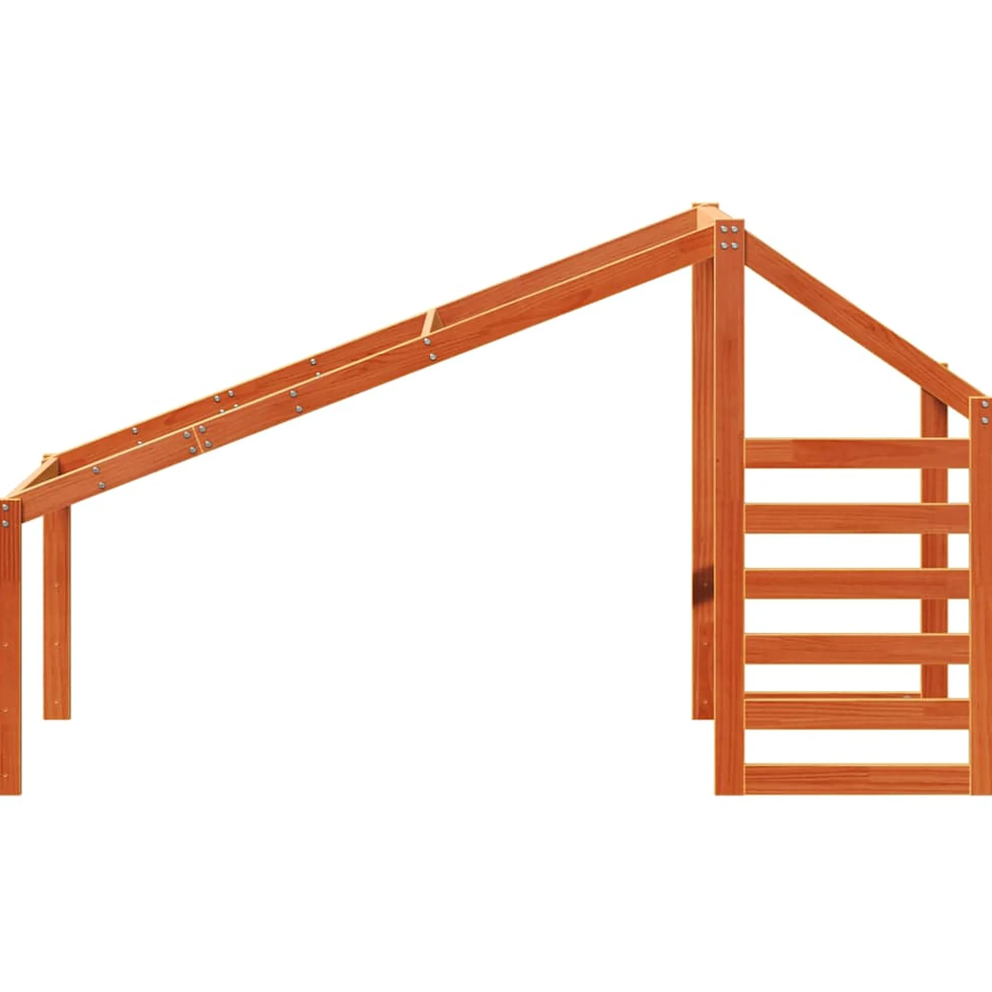 Techo De Cama Infantil Madera Maciza Pino Marrón 188x82x113 Cm