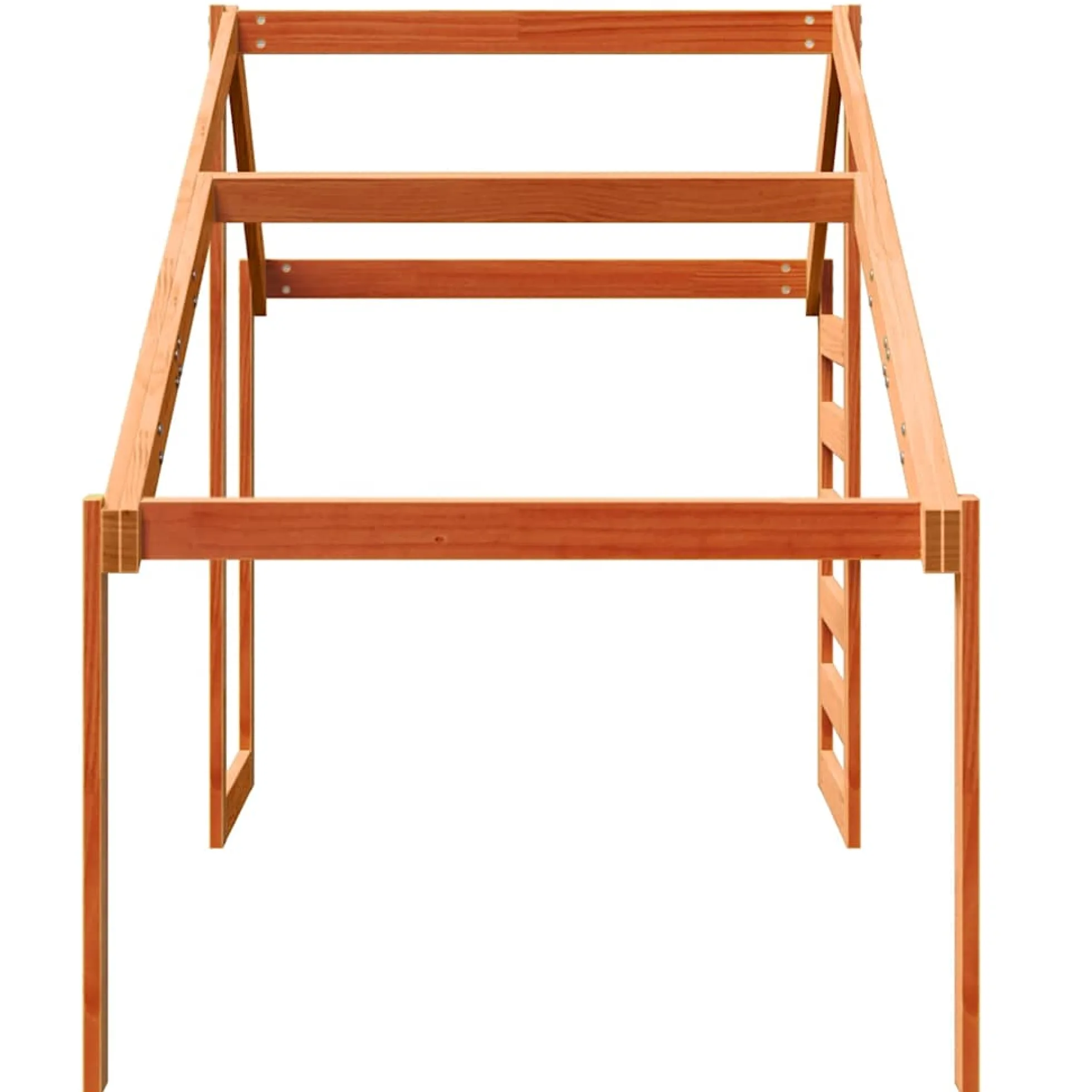 Techo De Cama Infantil Madera Maciza Pino Marrón 188x82x113 Cm