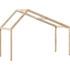 Techo De Cama Infantil Madera Maciza Pino 203x95,5x142 Cm