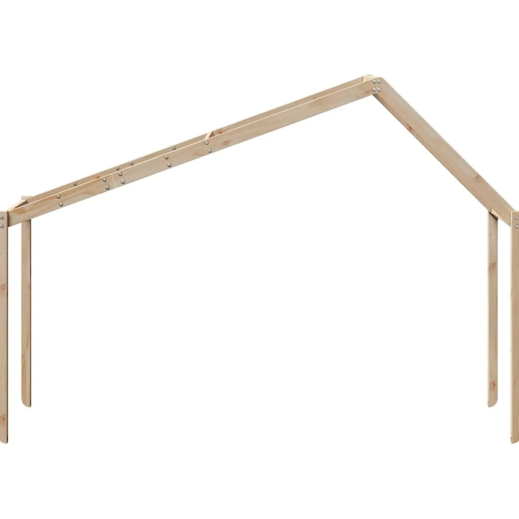 Techo De Cama Infantil Madera Maciza Pino 203x95,5x142 Cm