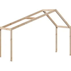 Techo De Cama Infantil Madera Maciza Pino 203x95,5x142 Cm
