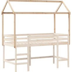 Techo De Cama Infantil Madera Maciza Pino 207x95,5x159 Cm