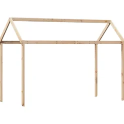 Techo De Cama Infantil Madera Maciza Pino 207x95,5x159 Cm