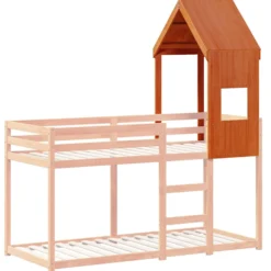 Techo De Cama Infantil Madera Maciza Pino Marrón 55x99x139,5 Cm