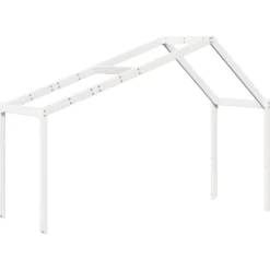 Techo De Cama Infantil Madera Maciza Blanco 213x85,5x144,5 Cm
