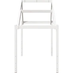 Techo De Cama Infantil Madera Maciza Blanco 213x85,5x144,5 Cm